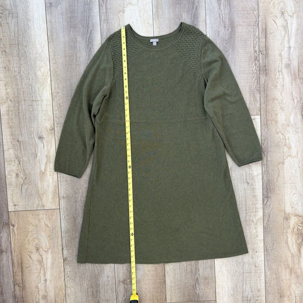 J. Jill Womens Green Sweater Dress 2X Cotton Capsule Classic Minimalist Teacher - Picture 11 of 12